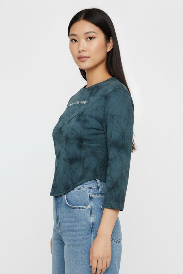 Casual Dark Wash Sweatshirt Tee