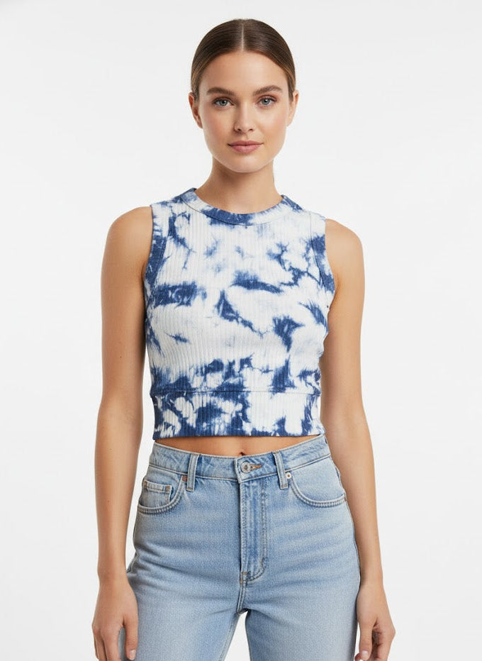 Tie-Dye Baby Blue Tank Top