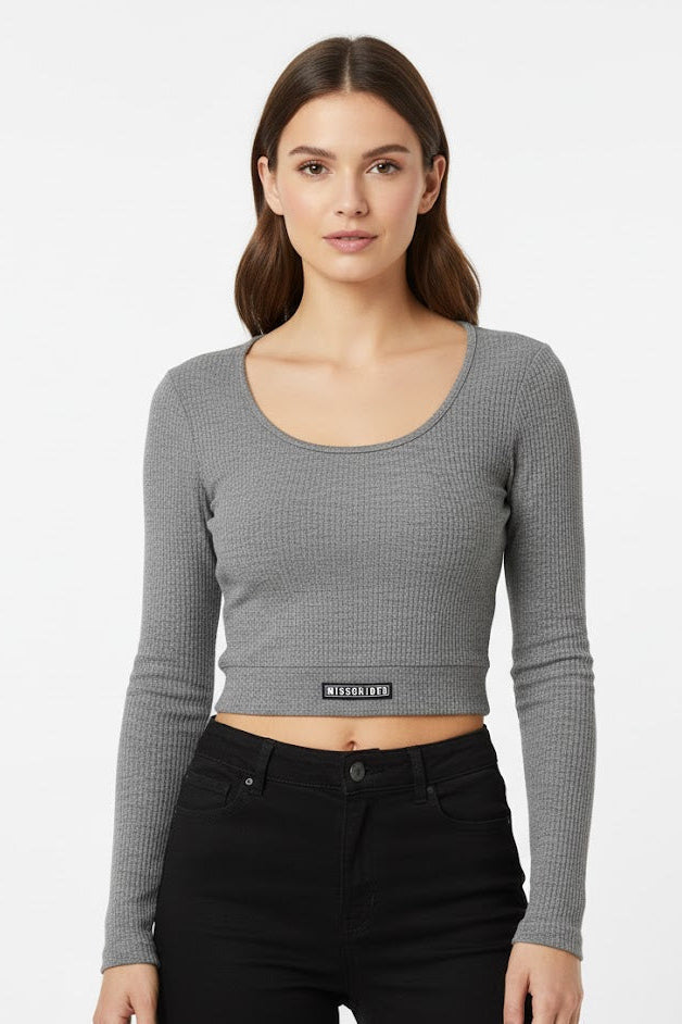 Everyday Rib Knit Crop Tee